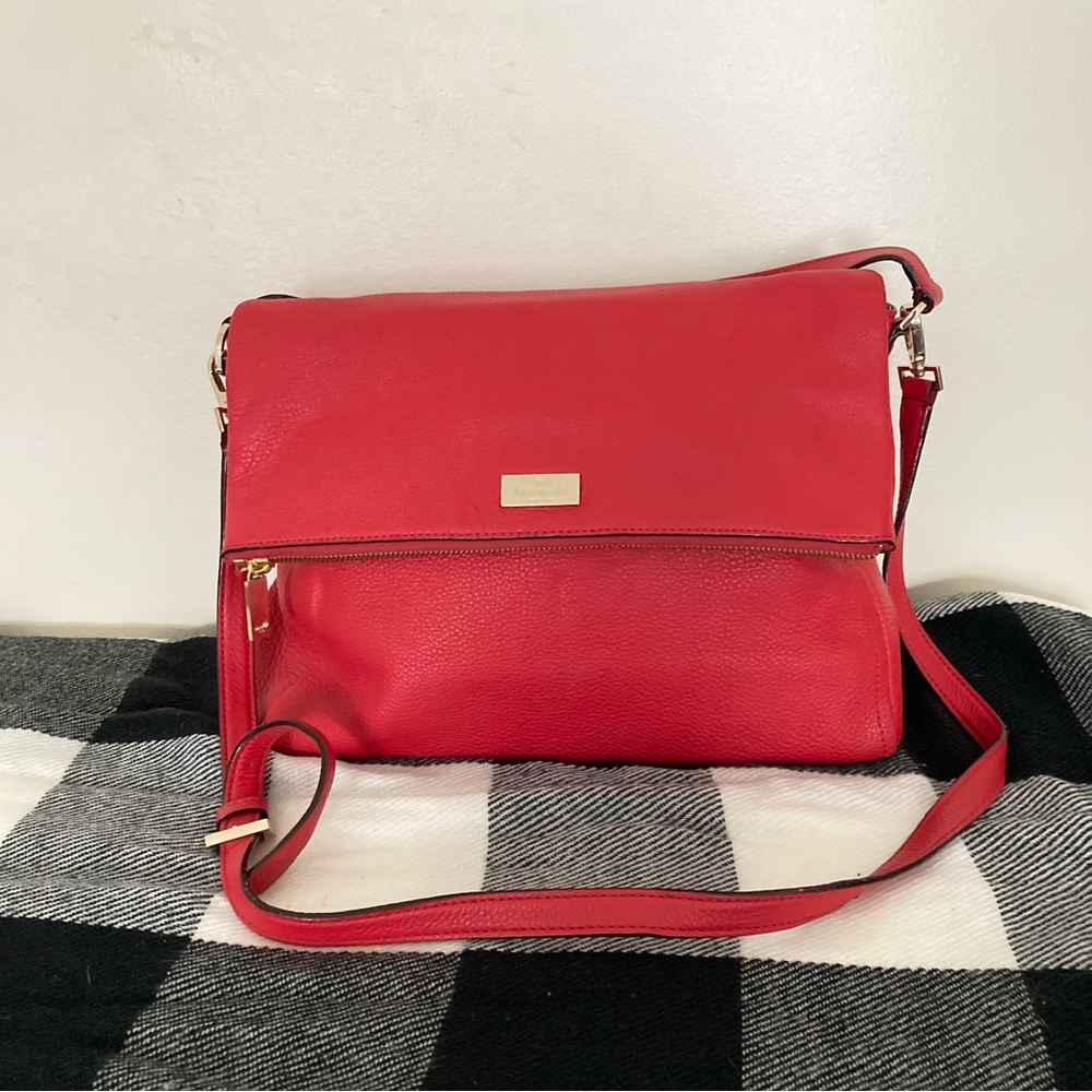 kate spade Red Leather Crossbody Bag